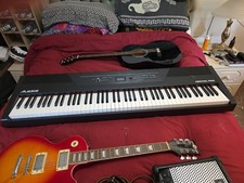 Alesis Recital Pro 88-Key Digital Piano Music Bundle Electric + Acoustic Guitar