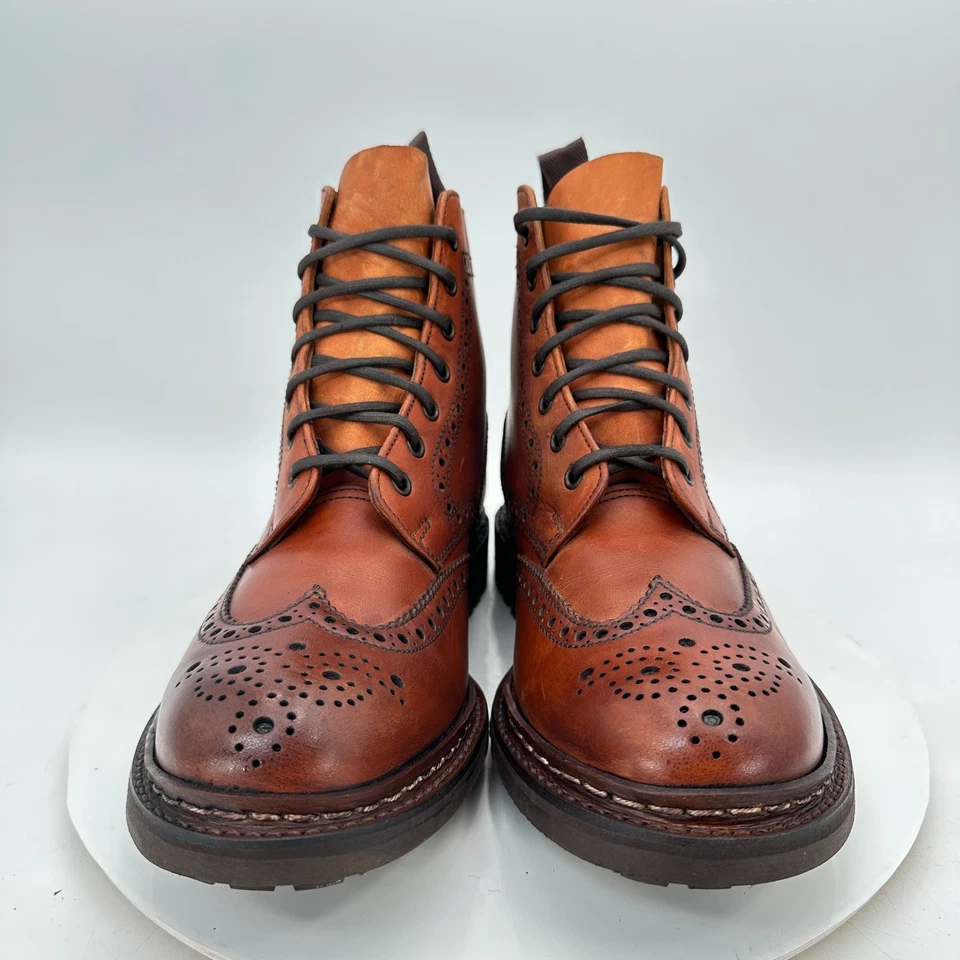 Ralph Lauren Hombres UK 10D US 10.5 D Marrón Cuero Itshide Commando Inglaterra Bota Foto 2 de 4