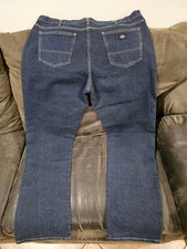 Dickies 38x32 Men's Work Jeans 5-Pocket, Straight Leg, Blue, Regular Fit