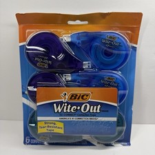BIC Wite-Out EZcorrect Correction Tape - 6 pack - white out Office School