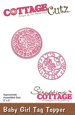 Stanzformen Big Shot Sizzix Cottage Cutz Baby Girl Tag Topper