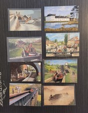 Vintage Artist Alan Firth Waterways Art Postcards Bundle x 8, Used/Unwritten,Gc