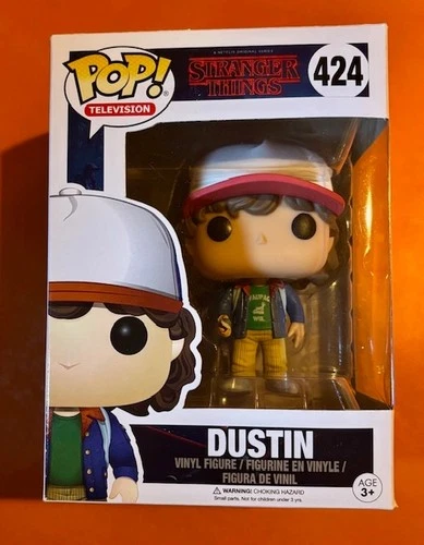 Funko Pop! Vinyl: Stranger Things DUSTIN (w/ Compass) #424, NIB, FREE SHIPPING