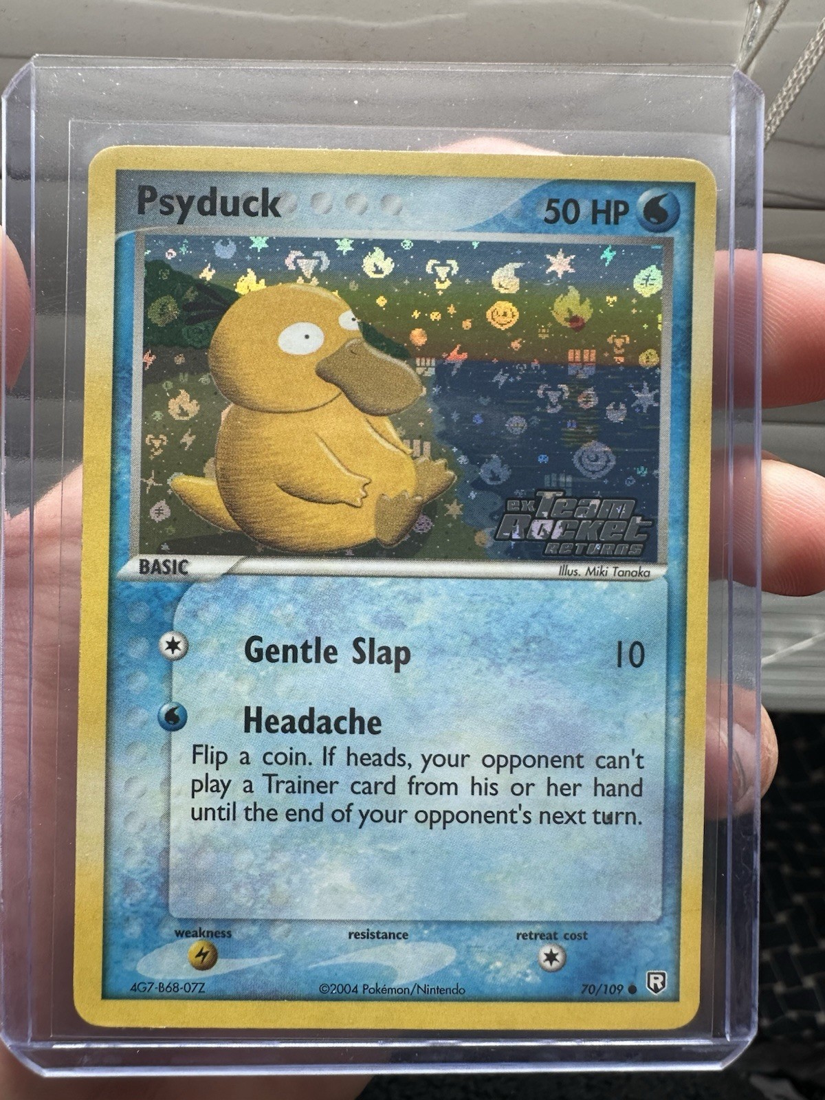 2004 Pokemon EX Team Rocket Returns Psyduck Reverse Holo #70/109 NM