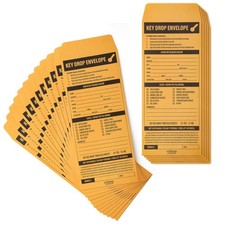 Key Drop Envelopes 500 ct | Auto Repair Night 500 Count, Yellow