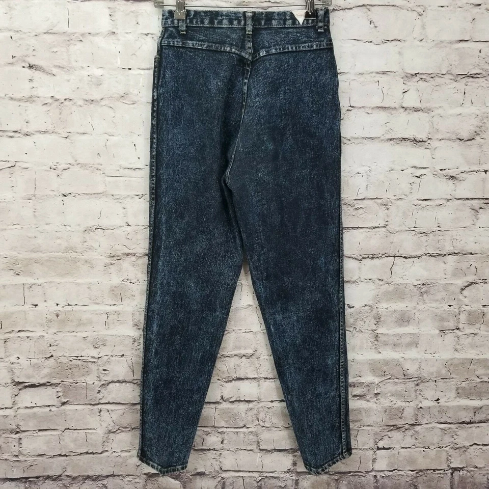 Винтажные джинсы 90-х Traffic с высокой талией кислотная стирка мама 25x30 гонконгский сужающийся деним - Изображение 4 из 4