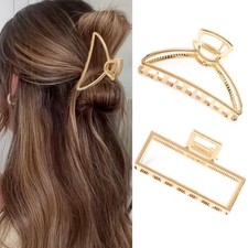 Gold Claw Clips Metal Medium Claw Hair Clips Geometric Hair Claws Hair