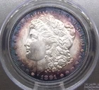 1891 "P" Morgan SILVER Dollar $1 PCGS MS63 #912 *TONING* BU Unc ECC&C, Inc.