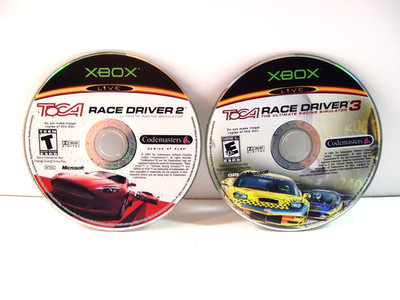 ToCA Race Driver LOT XBOX video games 2 & 3 Discs Only, WORK