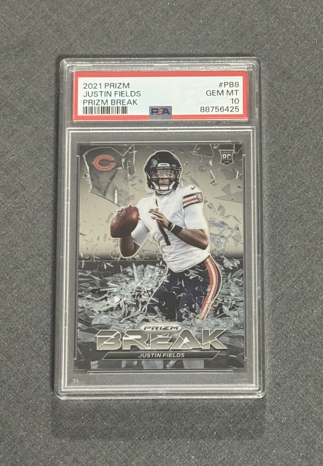 2021 Panini Prizm Justin Fields Prizm Break Rookie RC #PB8 PSA 10 GEM MT 💎🔥