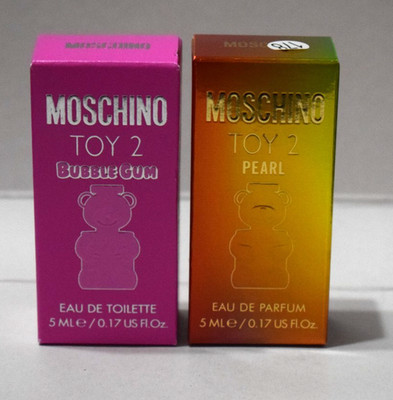 Moschino Toy 2 BUBBLE GUM Eau de Toilette  & PEARL de Parfum .17 fl oz 5 ml NIB