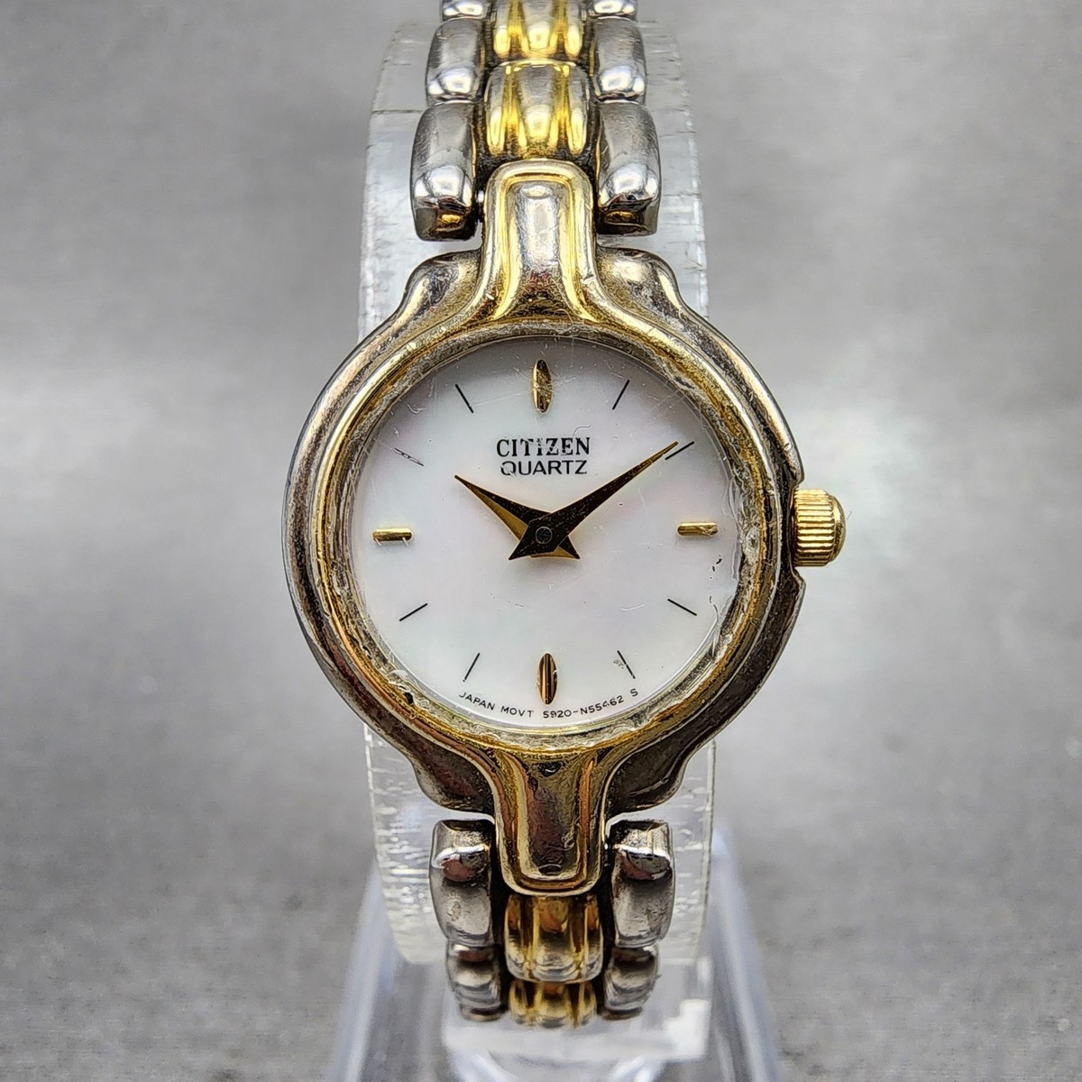 Citizen Watch Women 20mm MOP Dial Two Tone Round 5920-S57308  display picture 3
