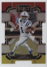2023 Panini Select Concourse Red & Yellow Prizm Die-Cut Josh Downs #44 uk2