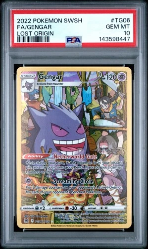2022 POKEMON SWORD & SHIELD LOST ORIGIN #TG06 FULL ART/GENGAR PSA 10