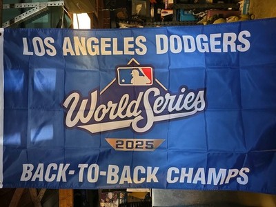 Los Angeles Dodgers 2025 Back To Back World Series Champions MLB 3x5 Feet Flag