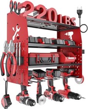 Tool Organizer Wall Mount With 6-outlet Charging Station 5-layer Tool Organizer Wall Mount With 6-outlet Charging Station 5-layer