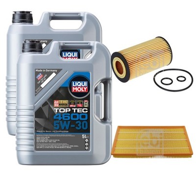 FEBI Inspektionspaket 10L Liqui Moly Top Tec 4600 5W-30 für Mercedes-Benz