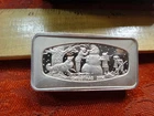 Christmas 1974 Franklin Mint 2.31 Ounce Solid Sterling Silver Bar - 1000 Grains