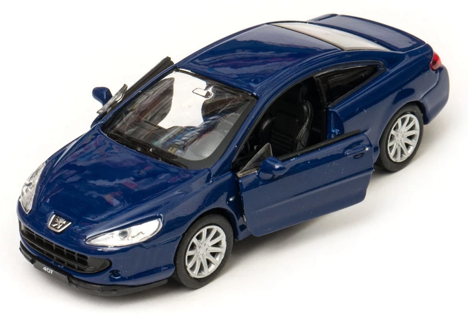 Voiture Welly Peugeot 407 Coupé Violet 1:34 1:39 Scales 4,5 pouces en boîte - Photo 2/4