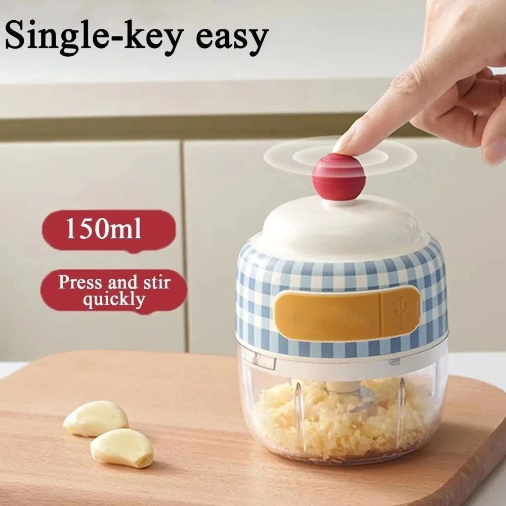 150ML Premium Mini Electric Garlic Food Chopper Grinder Blender USB Rechargeable