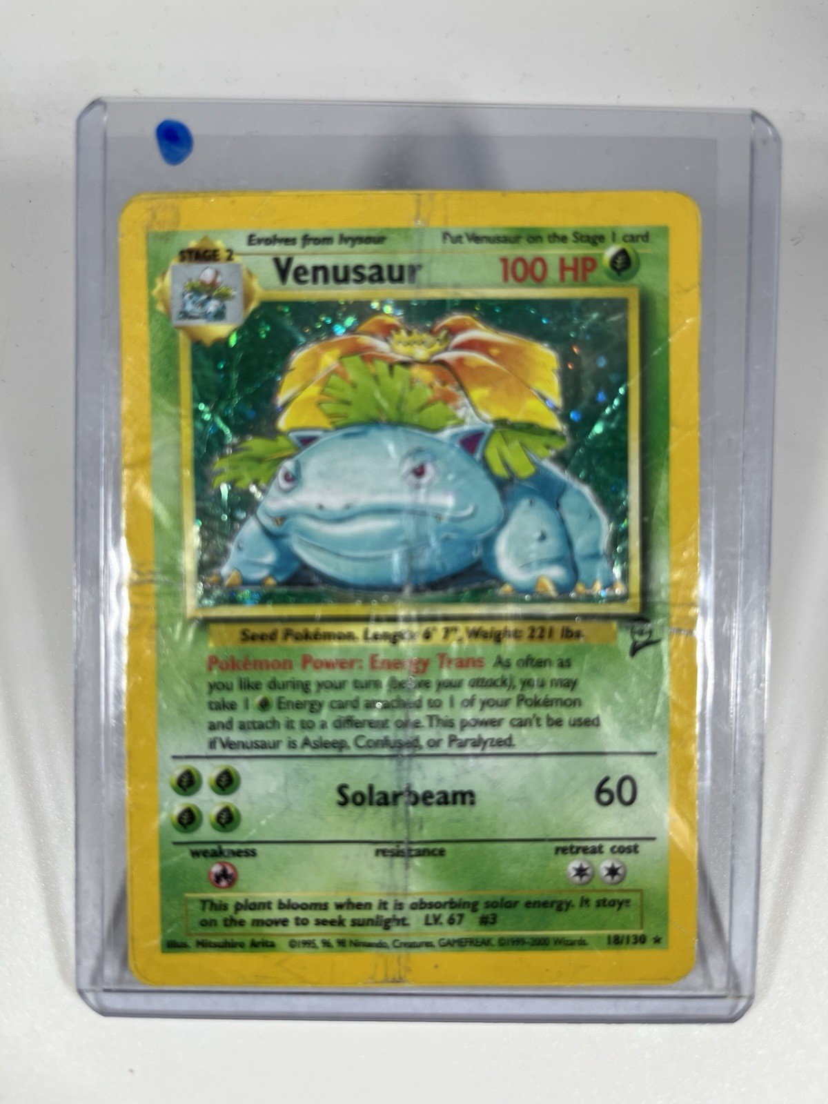 Pokemon TCG Venusaur Holo Card 18/130 Base Set 1999