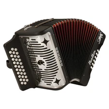 Hohner HA-3100 Panther GCF Diatonic Accordion Matte Black