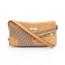 Borsa a tracolla Christian Dior street chic trotter tela pelle beige marrone usata