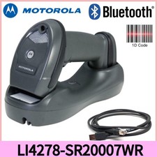 Motorola LI4278-SR20007WR Wireless Bluetooth 1D Barcode Scanner w Cable Cradle