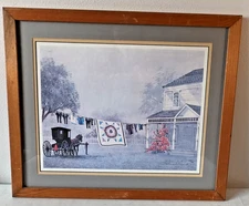 Steve Polomchak "Going Home" Amish Print, signed & numbered, framed at 21" x 25"