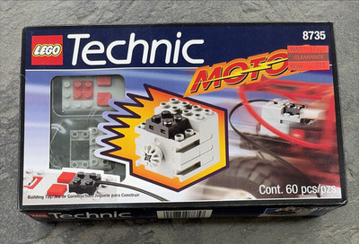 Vintage LEGO Technic #8735 Power Pack Motor Set 9 Volt 1997 New In Sealed Box