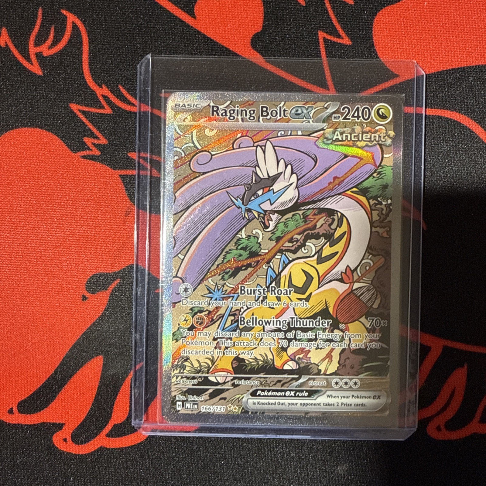 Raging Bolt ex 166/131 SIR Pokemon TCG Prismatic Evolutions NM 166/131