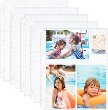 100 Pack 4x6 Photo Sleeves for 3 Ring Binder-for 600 Photos, Clear Photo Album