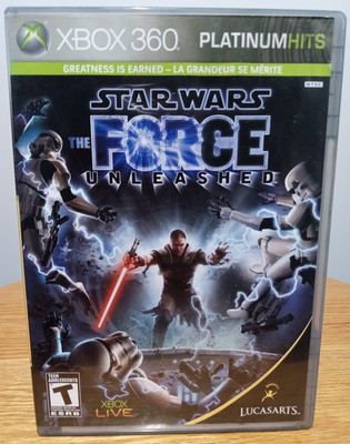 Star Wars: The Force Unleashed Platinum Hits CIB (Microsoft Xbox 360) Tested