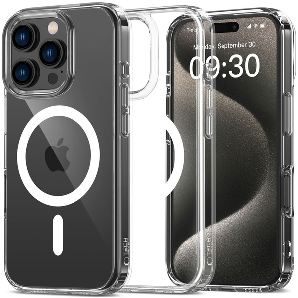 Tech-Protect Flexair Hybrid Magsafe HüLle Iphone 16 Pro Transparent-image