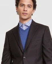 Tommy Hilfiger Mens Modern fit Suit Jacket Blazer 36 R Brown Solid Stretch