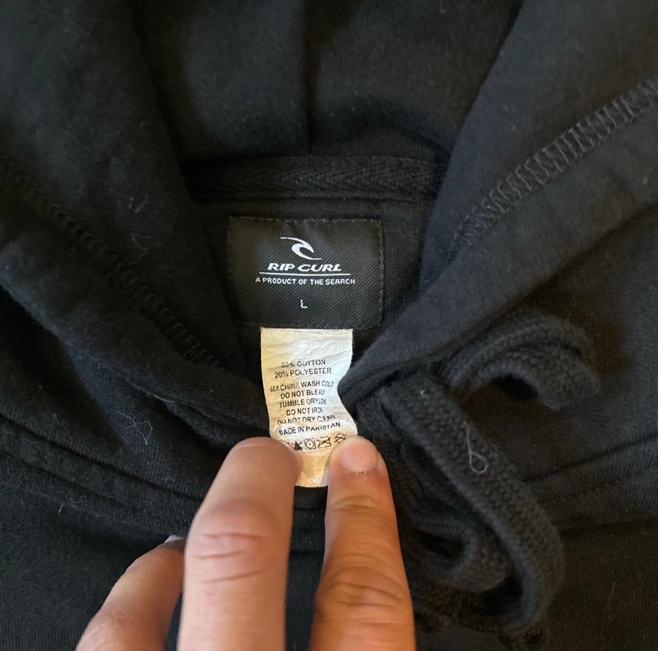 Moletom com capuz gráfico masculino Surfer Hawaii Ripcurl tamanho G preto - Imagem 3 de 4