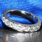 2CT Round Diamond Eternity Band Annniversary Wedding Ring 14K White Gold Finish — photo 2