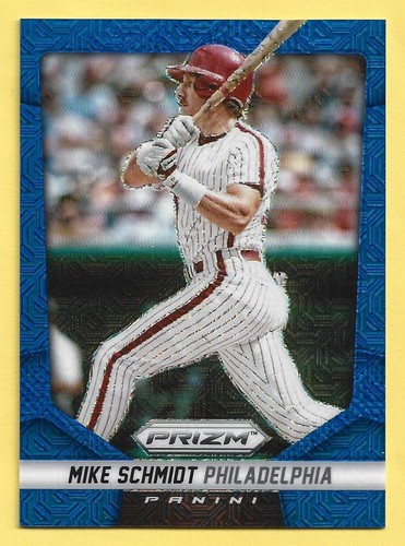 MIKE SCHMDT 2014 Panini Prizm Prizms Blue Mojo #153 Phillies HOF'er #d 35/75
