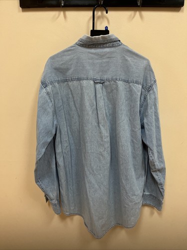 Vintage NASCAR Bud Racing Denim Langarmhemd mit Knopfleiste Large - Bild 4 von 4
