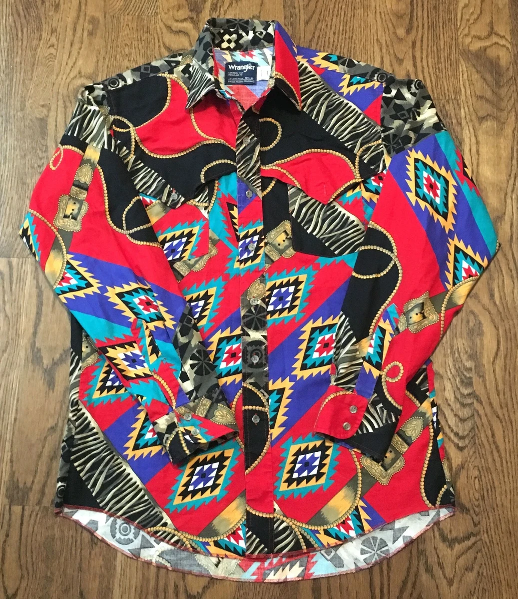 Vintage wrangler button down best sale shirt