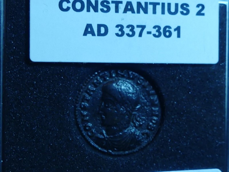 BG-50: AE Roman coin, Emperor: CONSTANTIUS II, AD 337-361 OD 17mm