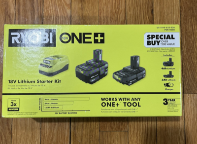 #ad #ad RYOBI ONE 18V LITHIUM ION 4.0AH 2.0AH BATTERY CHARGER PSK106SB BRAND NEW $78.95