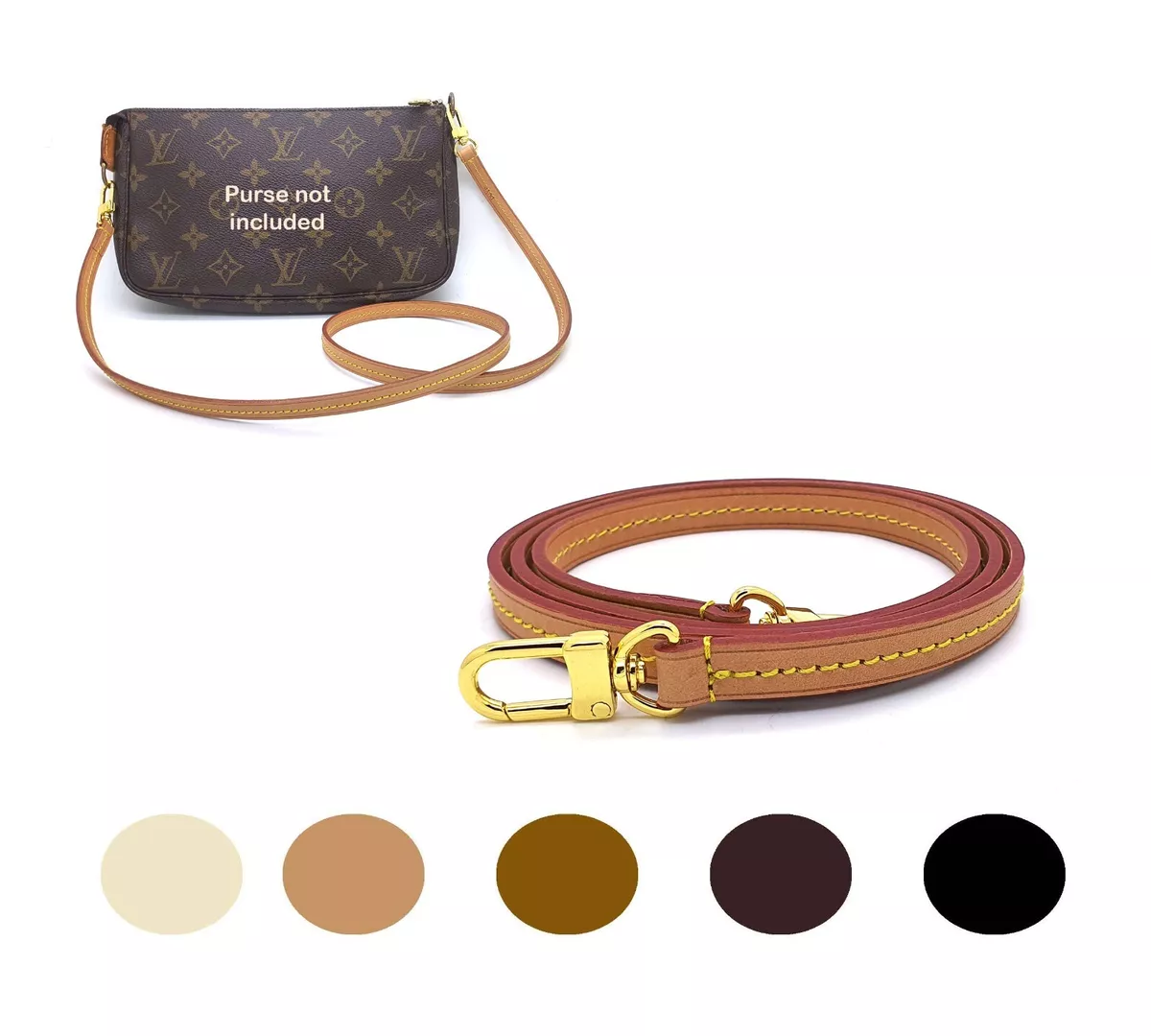 Vachetta Crossbody Leather Strap for Pochette Accessoires Eva Favorite mini  bag