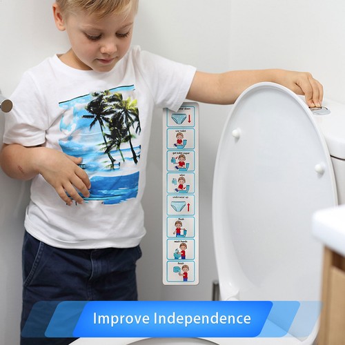 Potty Training Visual Schedule Independent Living Skills Step By Step Visual DP3 - Picture 16 of 24
