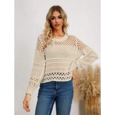 Cutout Round Neck Knit Top