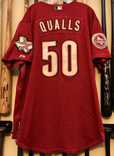 Chad Qualls - 2006 Houston Astros Game Used Red Jersey - 45 Years & Texas Patch