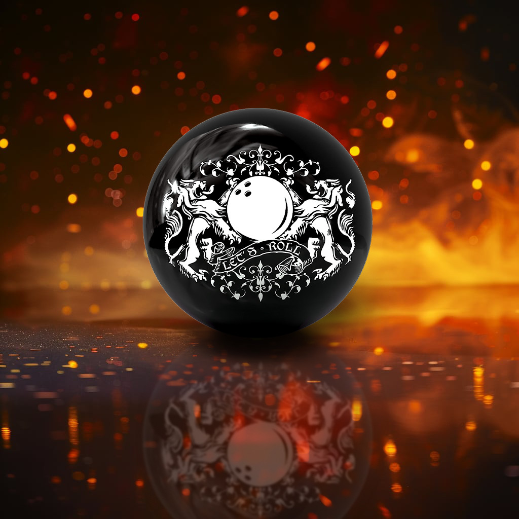 Boule de bowling ROLLOUT avec motif pour des soirées animées