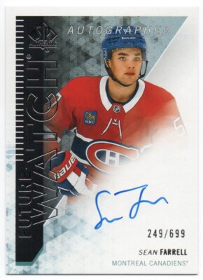 2023-24 SP Authentic Retro Future Watch #SF Sean Farrell RC Auto 249/699