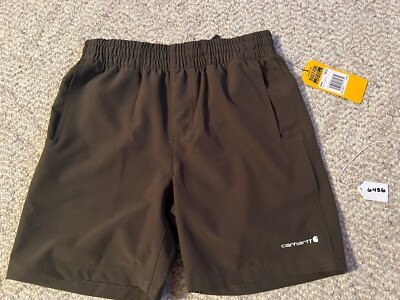 New Carhart Kids Olive Shorts Small 8-10 Regular Cotton Work Force Shorts 6456
