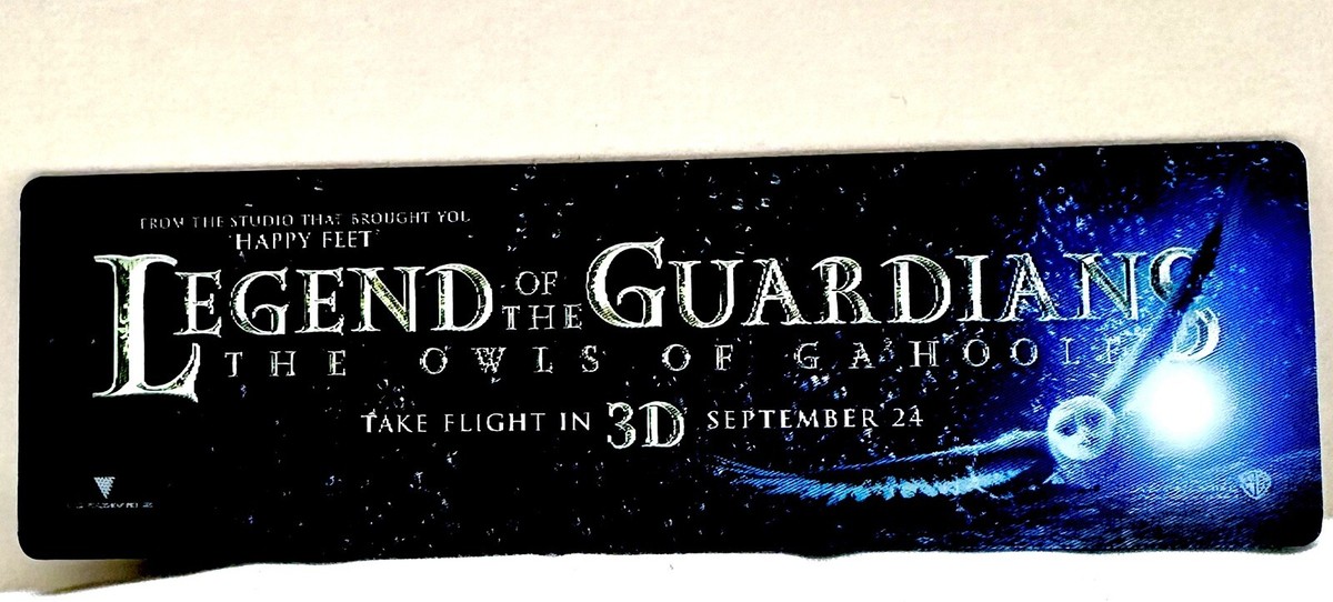 2 x NEW LEGEND OF THE GUARDIANS OWLS OF GA'HOOLE 3D BOOKMARK PROMO
